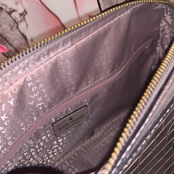 KATE SPADE Crossbody Riverside Street Exotic Small Porcini Leather Satchel NWOT - Picture 13 of 13